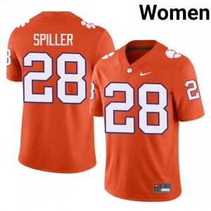 Women's C.J. Spiller Clemson #28 Football NCAA Jerseys|Jersey| Full Stitched Orange Edition 27392779