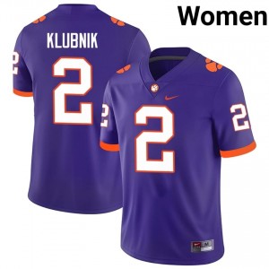 #2 Cade Klubnik CFP Champs Jerseys|Jersey | Women's High School Football Purple Gameday Essential 22136004