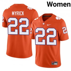 Authentic Corey Myrick #22 Clemson Tigers Orange College Jerseys|Jersey | Premium Embroidery Women's Football Gear 64454575