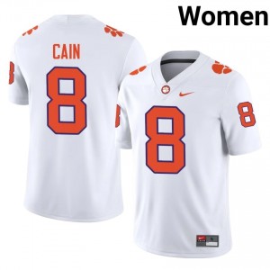 Deon Cain #8 Clemson Football Women's Player Jerseys|Jersey | The Ultimate Tiger White 68170897