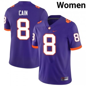 #8 Deon Cain Clemson Jerseys|Jersey | Women's High School Football Purple Gameday Essential 60554745