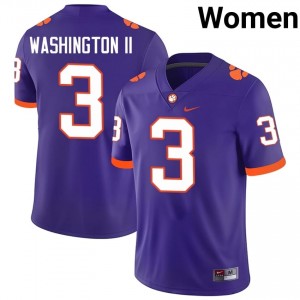 Authentic Elliot Washington II #3 CFP Champs Purple College Jerseys|Jersey | Premium Embroidery Women's Football Gear 23257827