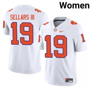 Gordon Sellars III #19 Clemson Football Women's Player Jerseys|Jersey | The Ultimate Tiger White 67777612
