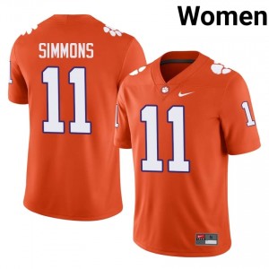 Clemson Tigers Isaiah Simmons #11 University Jerseys|Jersey | Elite Stitched Women's Football Orange 94826695