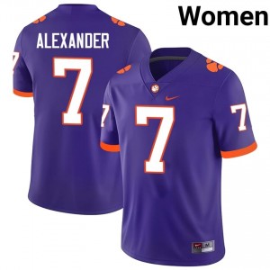 #7 Jeremiah Alexander Clemson Tigers Jerseys|Jersey | Women's High School Football Purple Gameday Essential 38710076