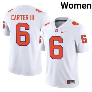 #6 Jerome Carter III CFP Champs Jerseys|Jersey | Women's High School Football White Gameday Essential 69651448