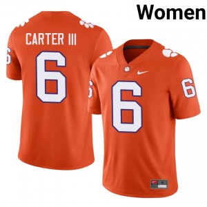 Jerome Carter III #6 Clemson Football Women's Player Jerseys|Jersey | The Ultimate Tiger Orange 46913198