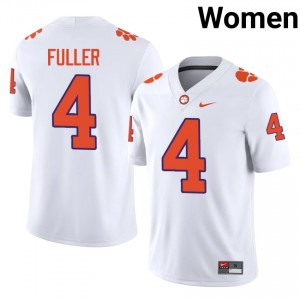 Women's Steve Fuller Clemson Tigers #4 Football NCAA Jerseys|Jersey| Full Stitched White Edition 28966034
