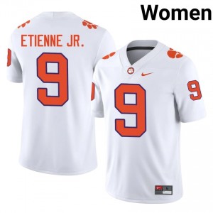Clemson Tigers Travis Etienne Jr. #9 University Jerseys|Jersey | Elite Stitched Women's Football White 69729461