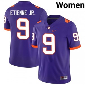 Authentic Travis Etienne Jr. #9 Clemson Purple College Jerseys|Jersey | Premium Embroidery Women's Football Gear 99684876