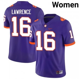 Trevor Lawrence #16 Clemson Football Women's Player Jerseys|Jersey | The Ultimate Tiger Purple 37508559