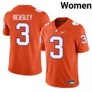 #3 Vic Beasley Clemson Jerseys|Jersey | Women's High School Football Orange Gameday Essential 76308585