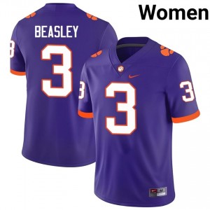 Authentic Vic Beasley #3 Clemson Tigers Purple College Jerseys|Jersey | Premium Embroidery Women's Football Gear 18942304