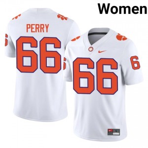 Women's William Perry Clemson Tigers #66 Football NCAA Jerseys|Jersey| Full Stitched White Edition 25449175