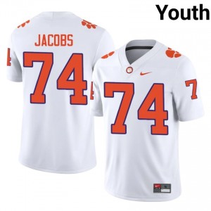 Brayden Jacobs #74 Clemson Football Youth Player Jerseys|Jersey | The Ultimate Tiger White 65451468