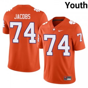 Youth Brayden Jacobs Clemson #74 Football NCAA Jerseys|Jersey| Full Stitched Orange Edition 12996213