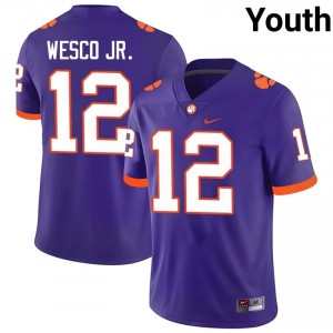Bryant Wesco Jr. #12 Clemson Football Youth Player Jerseys|Jersey | The Ultimate Tiger Purple 82534447