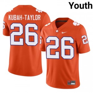 Clemson C.J. Kubah-Taylor #26 University Jerseys|Jersey | Elite Stitched Youth Football Orange 36573322
