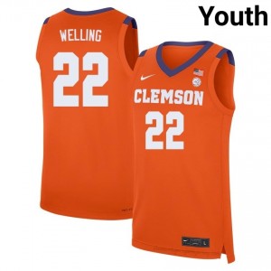 Carter Welling #22 Clemson Basketball Youth Player Jersey | The Ultimate Tiger Orange 91740165