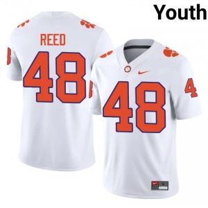 #48 Charlie Reed Clemson Tigers Jerseys|Jersey | Youth High School Football White Gameday Essential 55993307