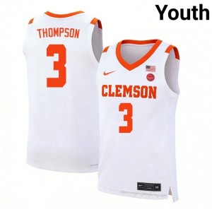 Chase Thompson #3 Clemson Basketball Youth Player Jersey | The Ultimate Tiger White 67681170