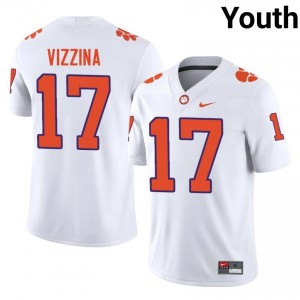 Christopher Vizzina #17 Clemson Football Youth Player Jerseys|Jersey | The Ultimate Tiger White 25295068