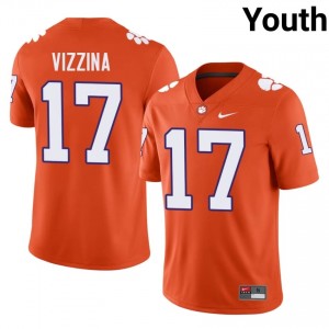 Youth Christopher Vizzina Clemson Tigers #17 Football NCAA Jerseys|Jersey| Full Stitched Orange Edition 98043988