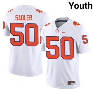 Collin Sadler #50 Clemson Football Youth Player Jerseys|Jersey | The Ultimate Tiger White 94240706