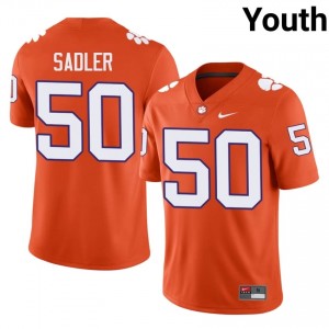 Youth Collin Sadler Clemson Tigers #50 Football NCAA Jerseys|Jersey| Full Stitched Orange Edition 18098396