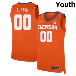 Clemson Tigers Custom #00 University Jersey | Elite Stitched Youth Basketball Orange 32198682