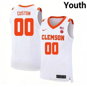 Authentic Custom #00 Clemson White College Jersey | Premium Embroidery Youth Hoops Gear 64510622