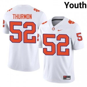 Youth Elyjah Thurmon CFP Champs #52 Football NCAA Jerseys|Jersey| Full Stitched White Edition 86663067