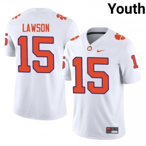 #15 Jahiem Lawson Clemson Tigers Jerseys|Jersey | Youth High School Football White Gameday Essential 22179989