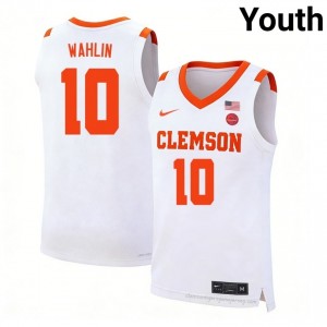 #10 Jake Wahlin Clemson Jersey | Youth High School Basketball White Gameday Essential 35468901