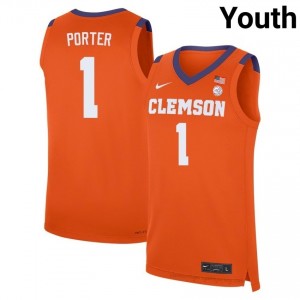 #1 Jestin Porter Clemson Tigers Jersey | Youth High School Basketball Orange Gameday Essential 94207005