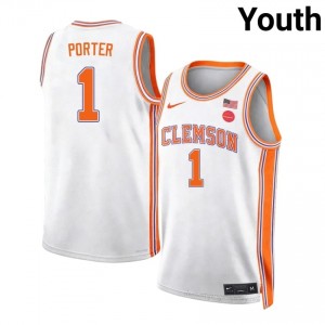 Authentic Jestin Porter #1 CFP Champs Team White College Jersey | Premium Embroidery Youth Hoops Gear 88600872