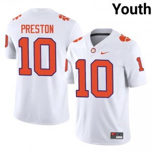 #10 Juju Preston CFP Champs Jerseys|Jersey | Youth High School Football White Gameday Essential 36486996