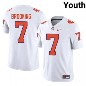Clemson Logan Brooking #7 University Jerseys|Jersey | Elite Stitched Youth Football White 42820231