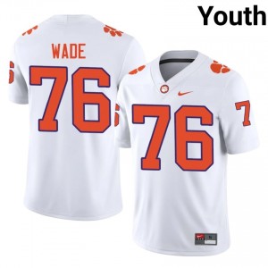 Authentic Mason Wade #76 Clemson Tigers White College Jerseys|Jersey | Premium Embroidery Youth Football Gear 57347203