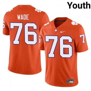 Clemson Tigers Mason Wade #76 University Jerseys|Jersey | Elite Stitched Youth Football Orange 45207093