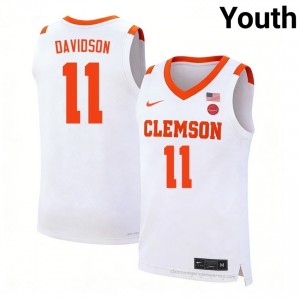 Nick Davidson #11 Clemson Basketball Youth Player Jersey | The Ultimate Tiger White 47961340