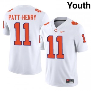 Olsen Patt-Henry #11 Clemson Football Youth Player Jerseys|Jersey | The Ultimate Tiger White 51300239