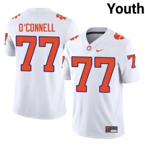 Clemson Ronan O'Connell #77 University Jerseys|Jersey | Elite Stitched Youth Football White 21645178