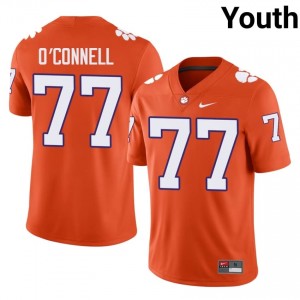 #77 Ronan O'Connell Clemson Tigers Jerseys|Jersey | Youth High School Football Orange Gameday Essential 22597035