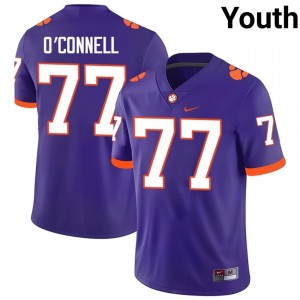Authentic Ronan O'Connell #77 CFP Champs Purple College Jerseys|Jersey | Premium Embroidery Youth Football Gear 80443389