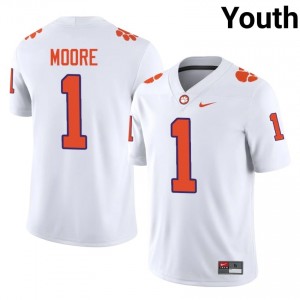 T.J. Moore #1 Clemson Football Youth Player Jerseys|Jersey | The Ultimate Tiger White 41931685