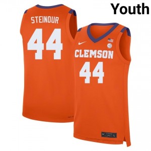 Clemson Tigers Trent Steinour #44 University Jersey | Elite Stitched Youth Basketball Orange 15515641