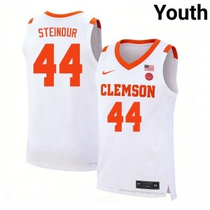 Authentic Trent Steinour #44 Clemson White College Jersey | Premium Embroidery Youth Hoops Gear 35196410