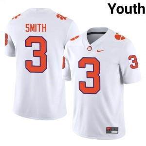 Youth Tristan Smith Clemson Tigers #3 Football NCAA Jerseys|Jersey| Full Stitched White Edition 77506135