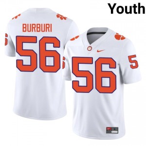 #56 Andy Burburija Clemson Jerseys|Jersey | Youth High School Football White Gameday Essential 78547267